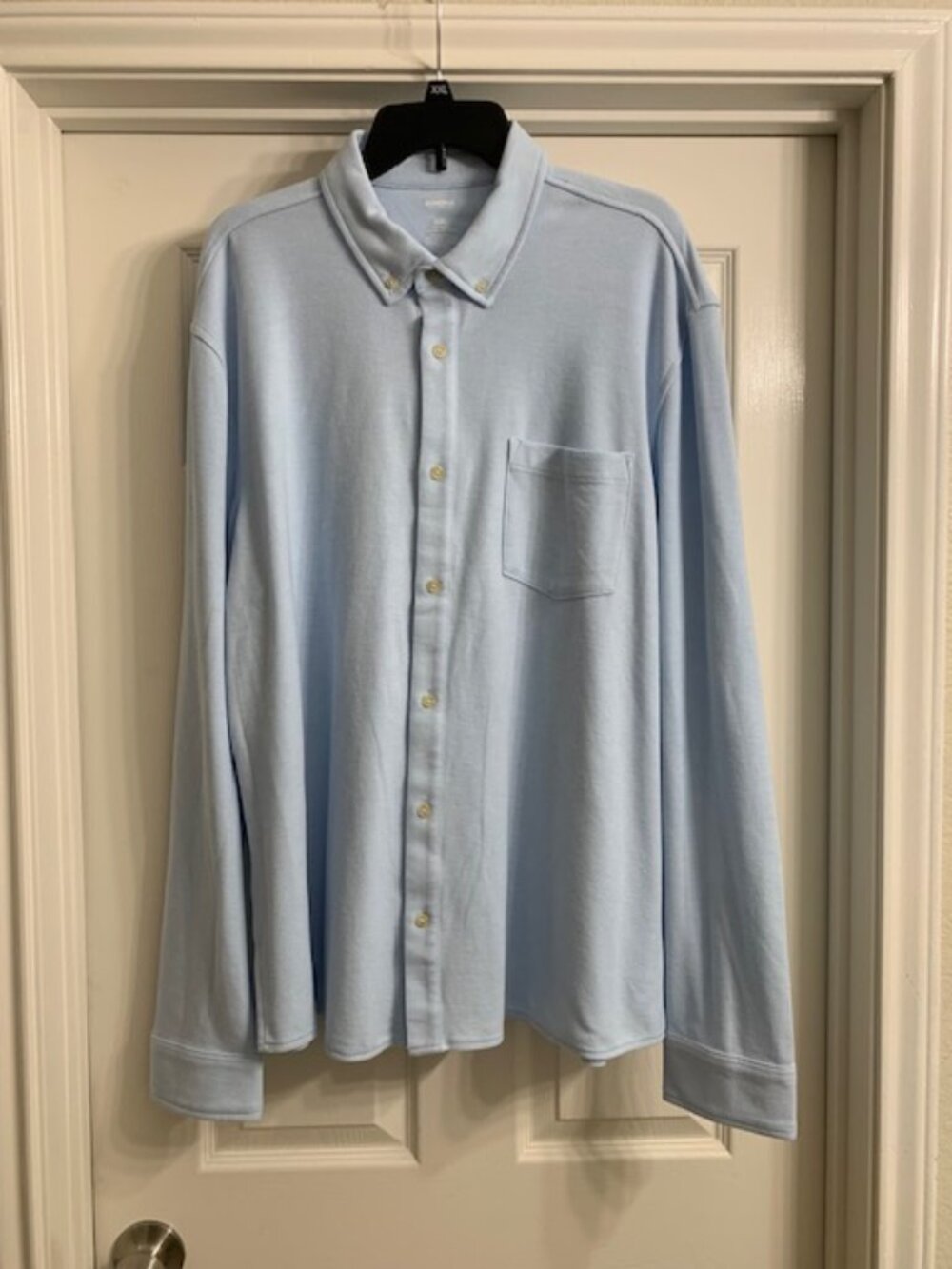 Sonoma Brand Men's Light Blue Long Sleeve Knit Shirt, Size XXL (NWT)